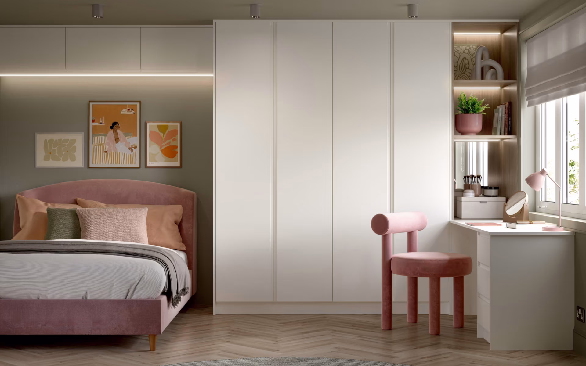Bella, Knebworth Style - Supermatt White Grey
